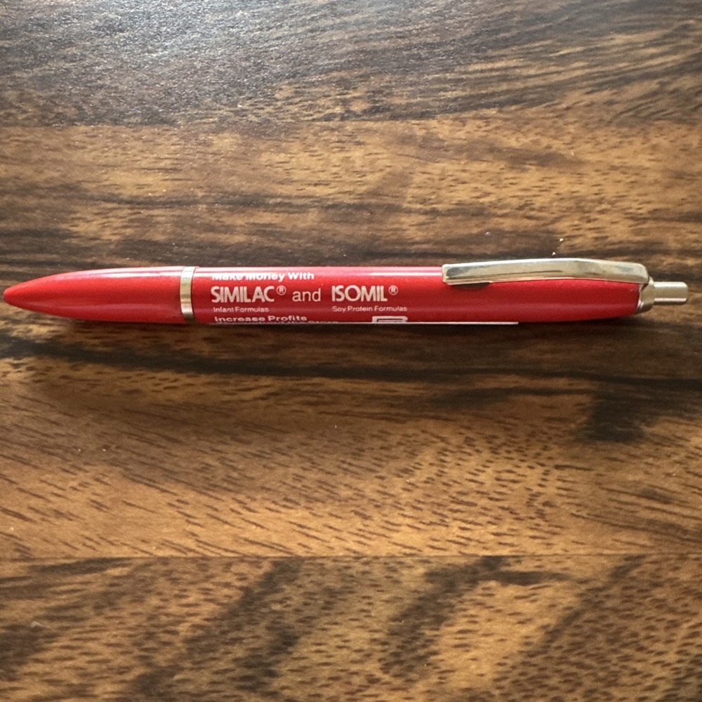 VTG 1986 Similac Isomil Salesman Advertising Pen With Pull Out Sales Brochure - Picture 6 of 6